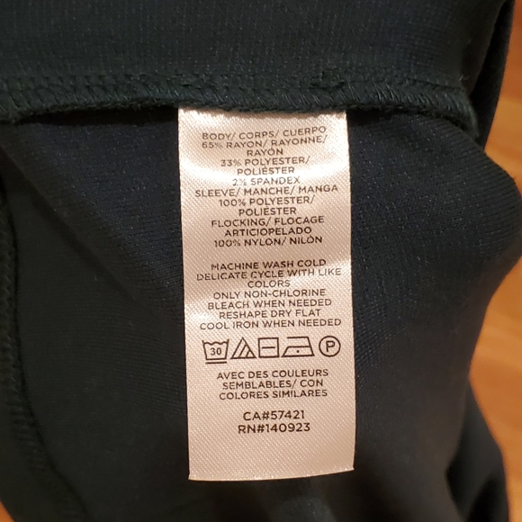 Loft Forest Green Sheer Sleeve Top - Picture 5 of 7